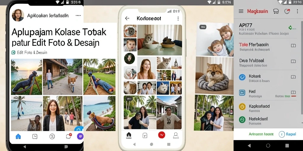 Screenshot utama API77 menampilkan antarmuka kolase foto yang menarik dan mudah digunakan.