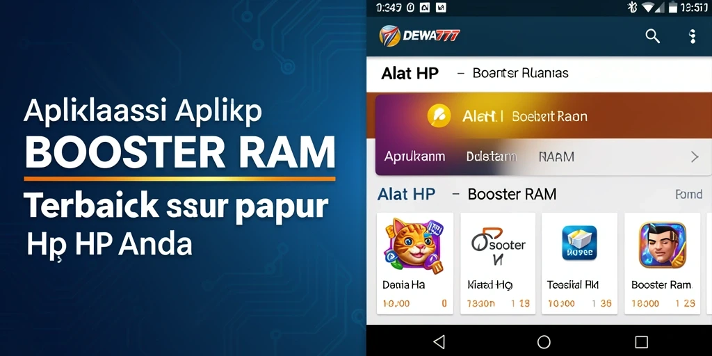 Tampilan antarmuka DEWA777 yang intuitif untuk optimasi RAM.