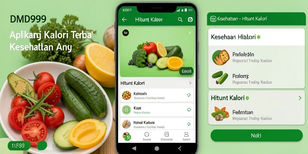 Screenshot antarmuka DMD999 menampilkan fitur Hitung Kalori yang mudah digunakan.