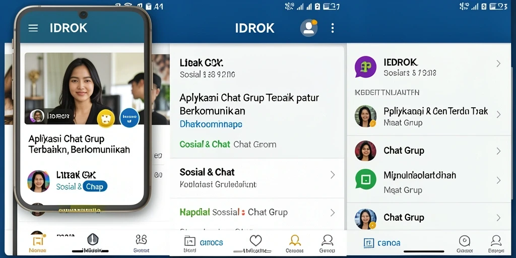 Tampilan antarmuka aplikasi IDROK yang menarik dan fungsional.
