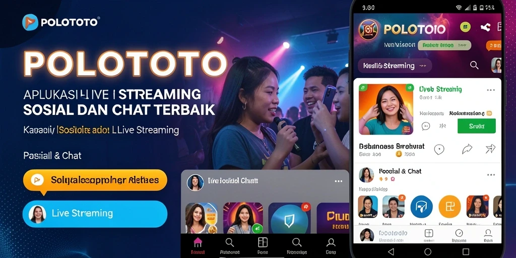 Antarmuka POLOTOTO yang menarik untuk Live Streaming.