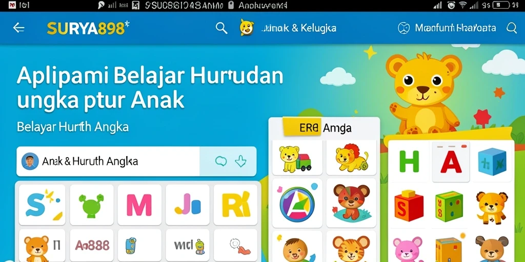 Tampilan antarmuka yang bersahabat untuk anak-anak.