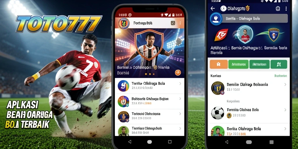 Tampilan antarmuka aplikasi TOTO777 dengan informasi olahraga bola terbaru.
